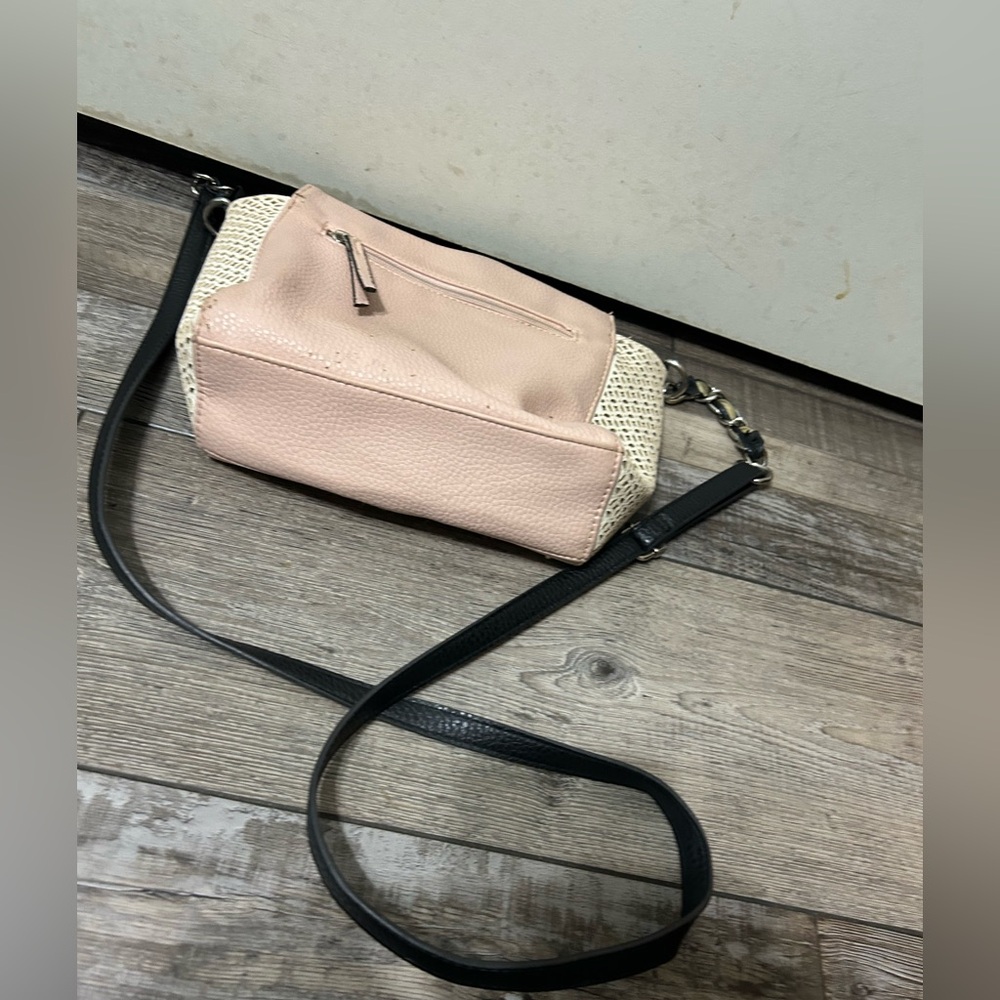 Jessica Simpson Pink, silver, Ivory & Black Crossbody Bag purse - Picture 6 of 8